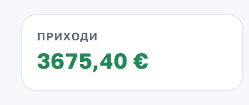 Плочката „Приходи“ за месеца